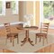 International Concepts Round 36 in Rd Top Pedestal Table, 2 Emily Chairs, Distressed Oak, 36 in W, 36 in L, 29.1 in H K42-36RT-C617-2 - alternate 4
